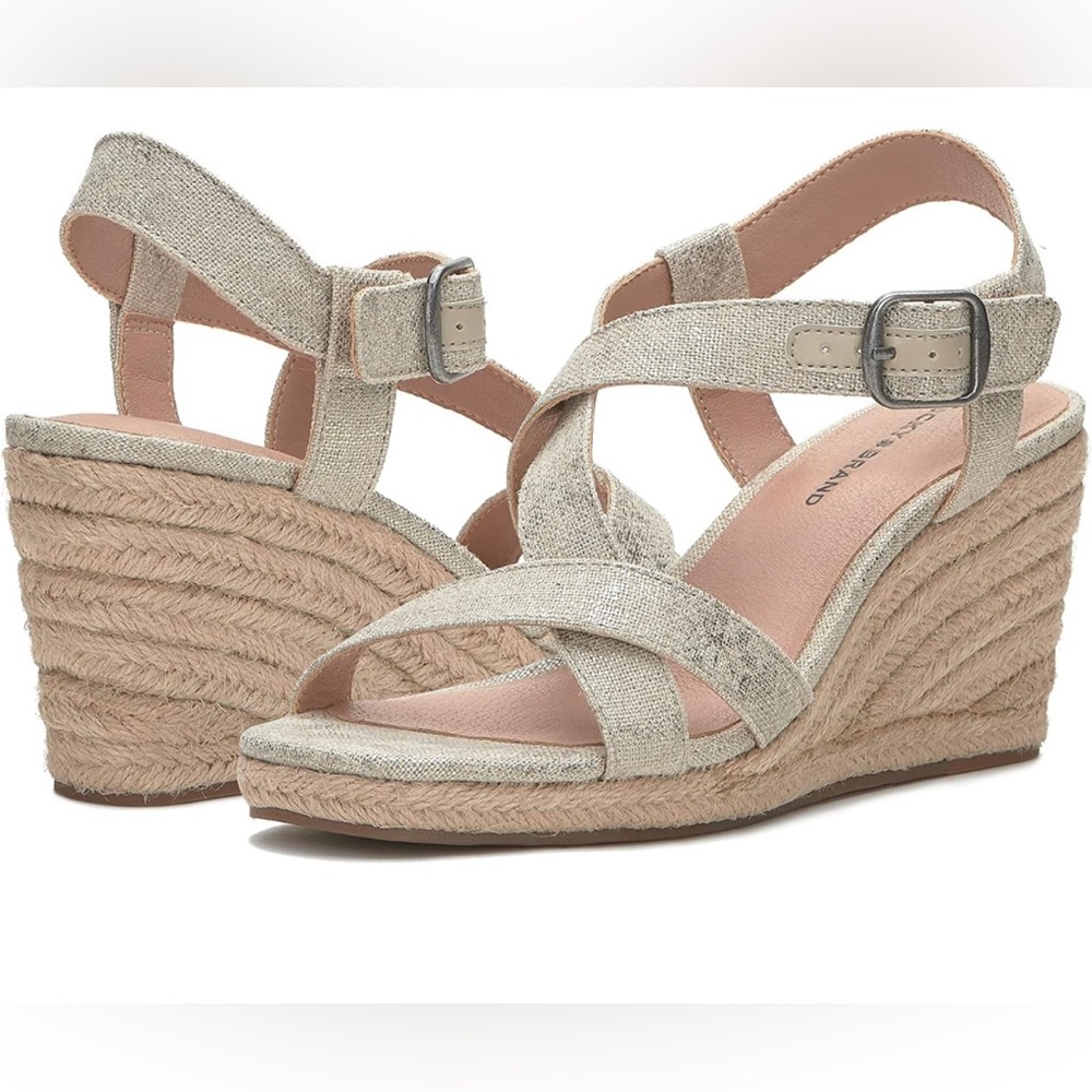 NWT-Lucky Brand Women's Mytila Espadrille Wedge Sandal, size 8.5